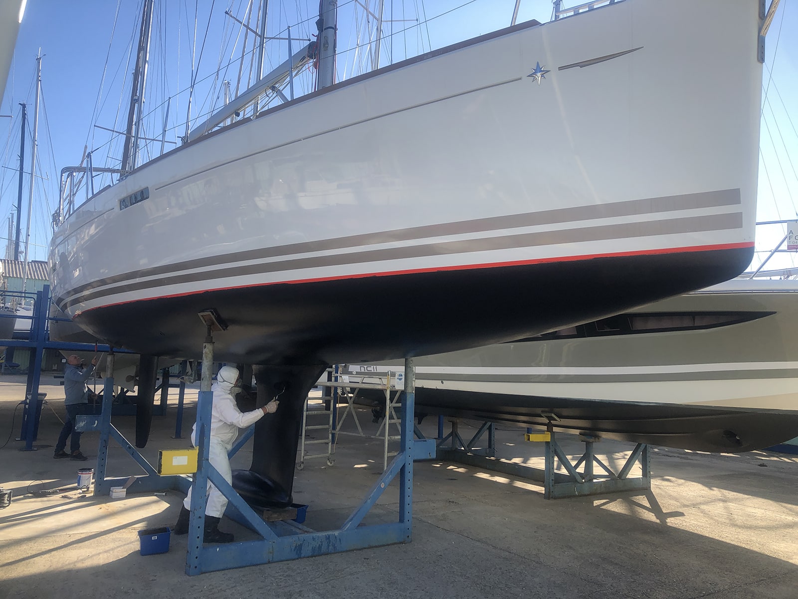 careening a sailboat